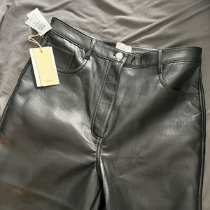 Aritzia Melina Super High Rise Leather Pants
